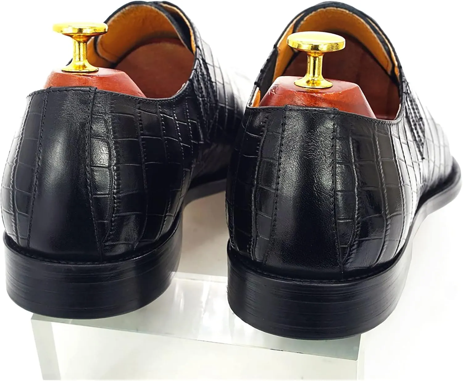 Mens Wedding Party Brogues Derbys Formal Dress Retro Oxfords Work Uniform Wingtip Leather Lace-ups,Black-39