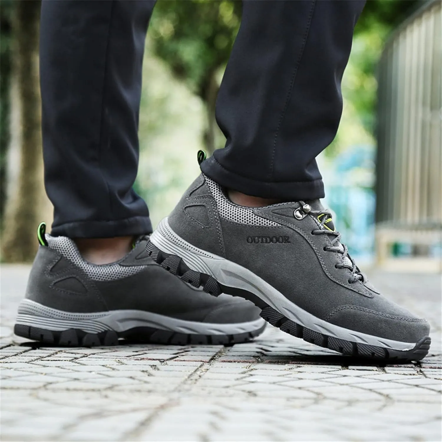 Men's Wide Hiking Shoes Lightweight Walking Shoes Waterproof Work Shoes for Outdoor Trailing Trekking Camping