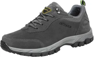 Men's Wide Hiking Shoes Lightweight Walking Shoes Waterproof Work Shoes for Outdoor Trailing Trekking Camping
