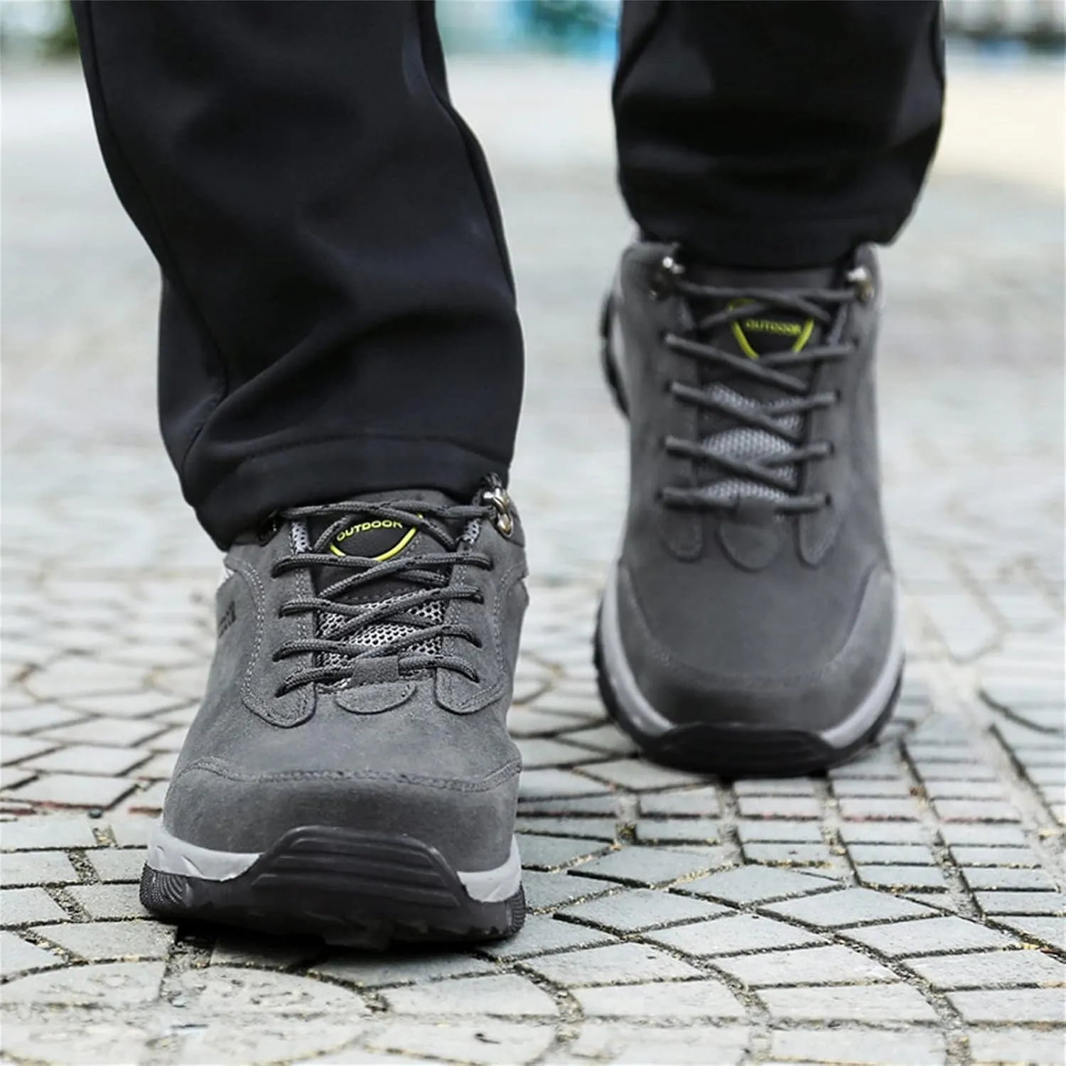 Men's Wide Hiking Shoes Lightweight Walking Shoes Waterproof Work Shoes for Outdoor Trailing Trekking Camping