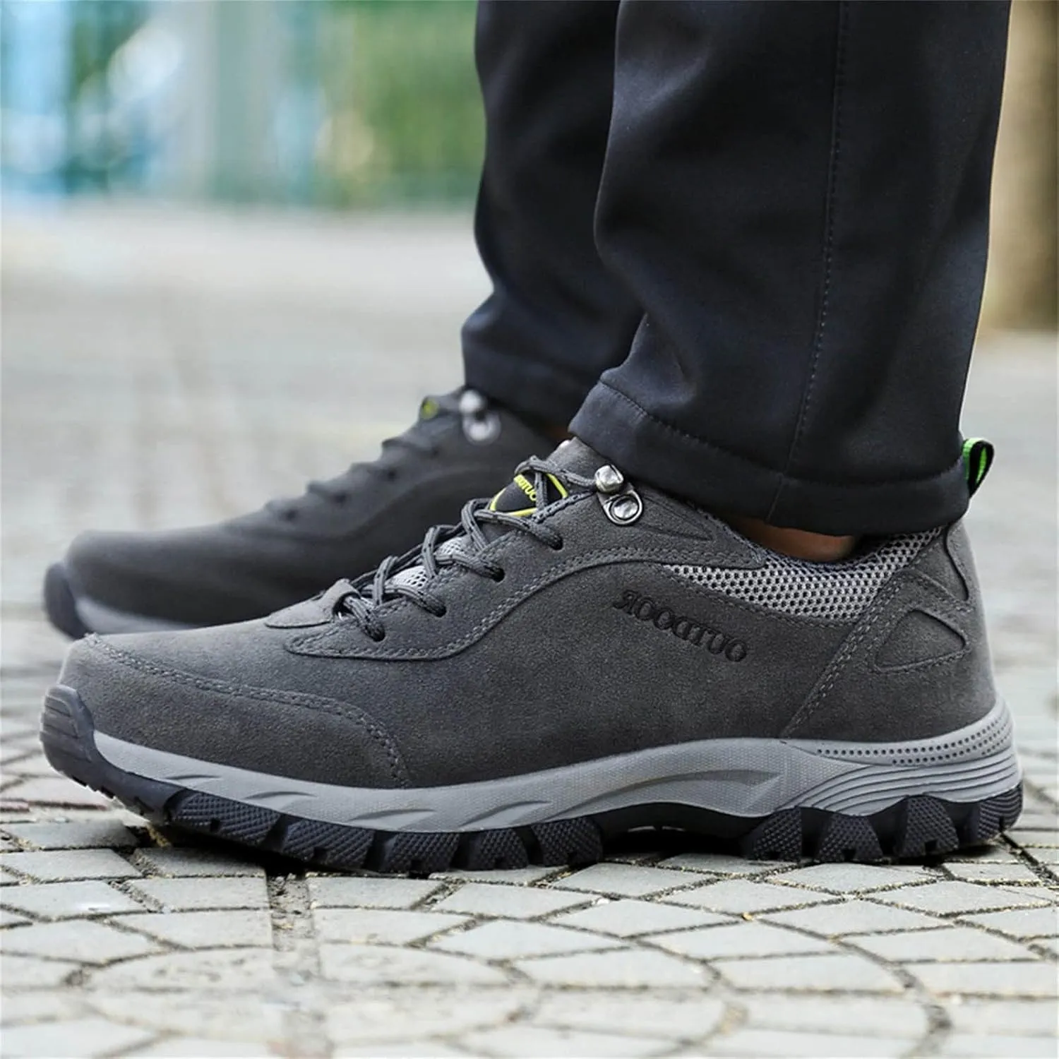 Men's Wide Hiking Shoes Lightweight Walking Shoes Waterproof Work Shoes for Outdoor Trailing Trekking Camping