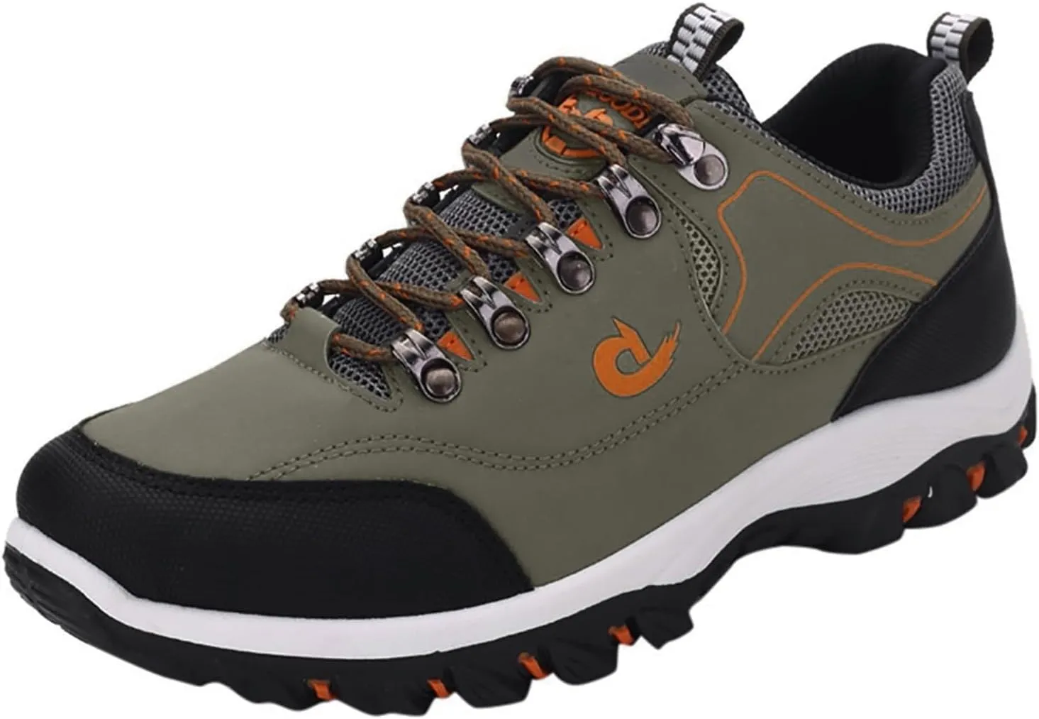 Men's Wide Hiking Shoes Slip on Loafers Trekking Trails Sneakers Waterproof Walking Shoes with Arch Support