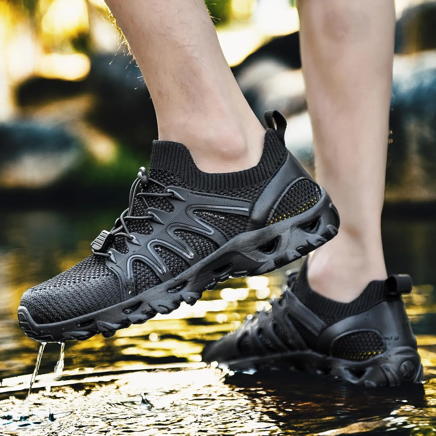 Mens Womens Water Shoes Quick Drying Aqua Beach Shoes Water Hiking Shoes Lightweight Water Sports Shoes for Swimming Fishing Kayaking