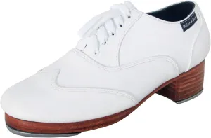 Miller & Ben Tap Shoes; Triple Threat; All White Professional Tap Shoes