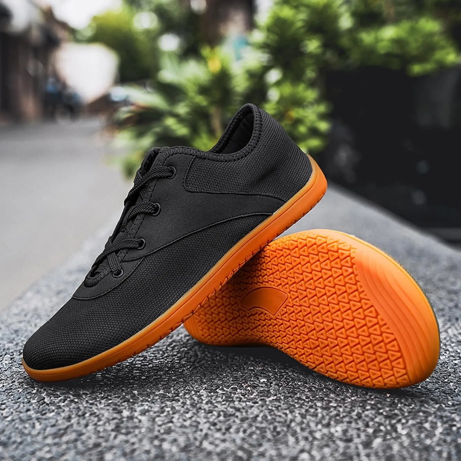 Minimalist Barefoot Shoes Womens Mens | Zero Drop Sole | Wide Toe Box | Fashion Canvas Sneakers Casual Walking Shoes Cross Trainer City Road Running Shoes
