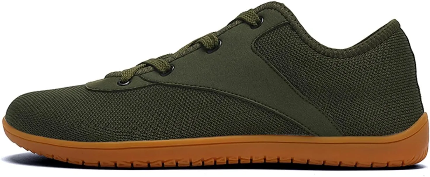 Minimalist Barefoot Shoes Womens Mens | Zero Drop Sole | Wide Toe Box | Fashion Canvas Sneakers Casual Walking Shoes Cross Trainer City Road Running Shoes