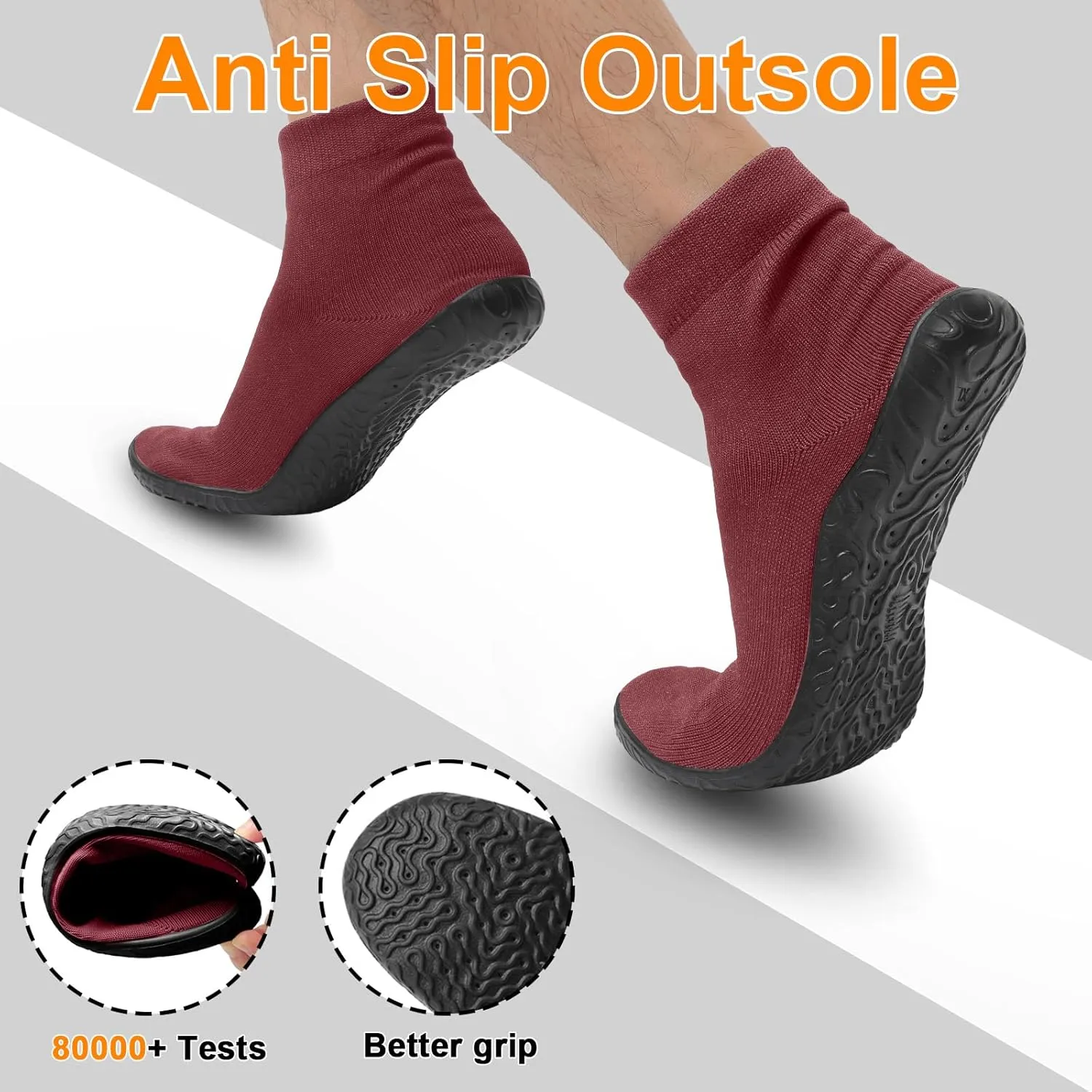 Minimalist Barefoot Sock Shoes for Women Men with Multi Purpose & Ultra Portable & Non Slip Sole