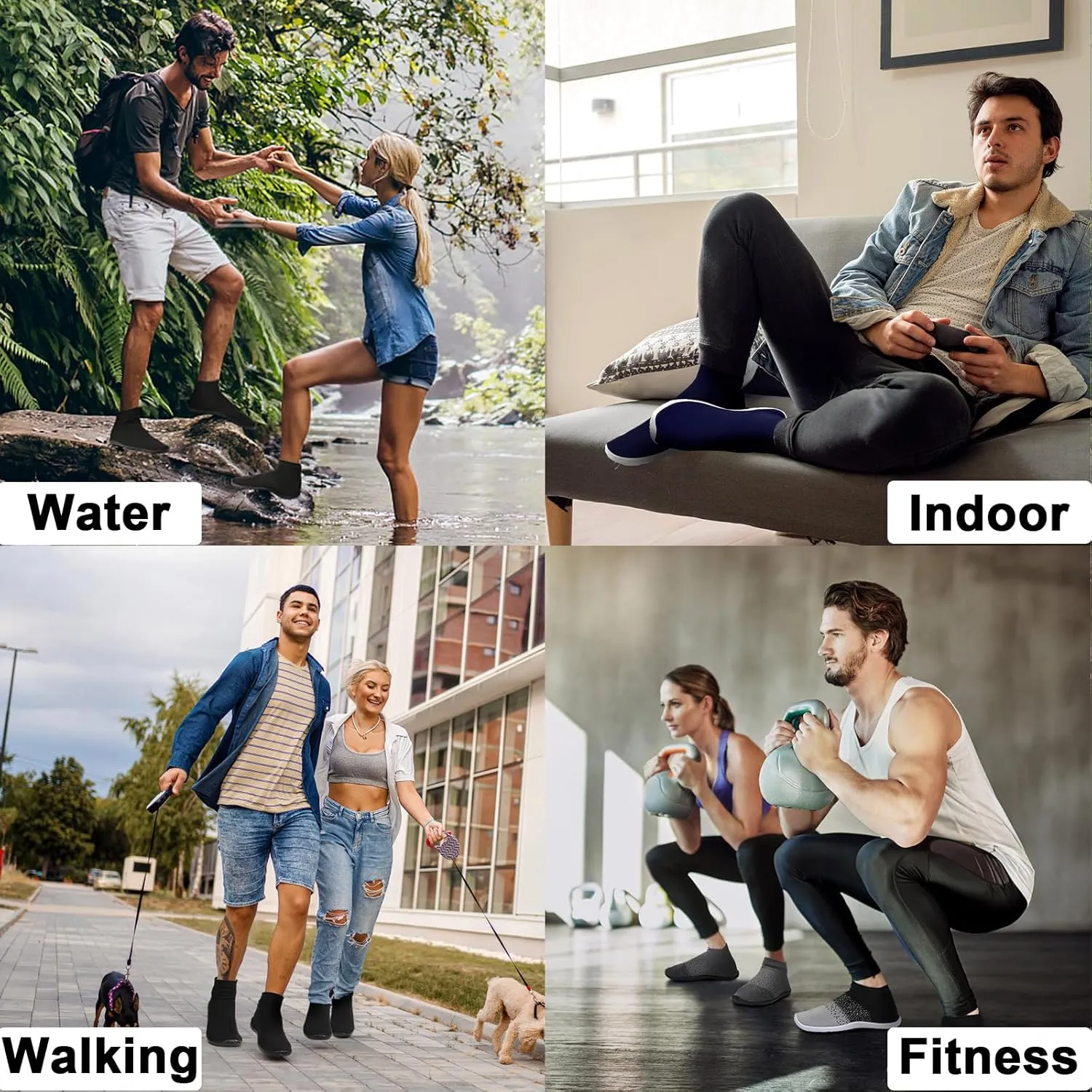 Minimalist Barefoot Sock Shoes for Women Men with Multi Purpose & Ultra Portable & Non Slip Sole