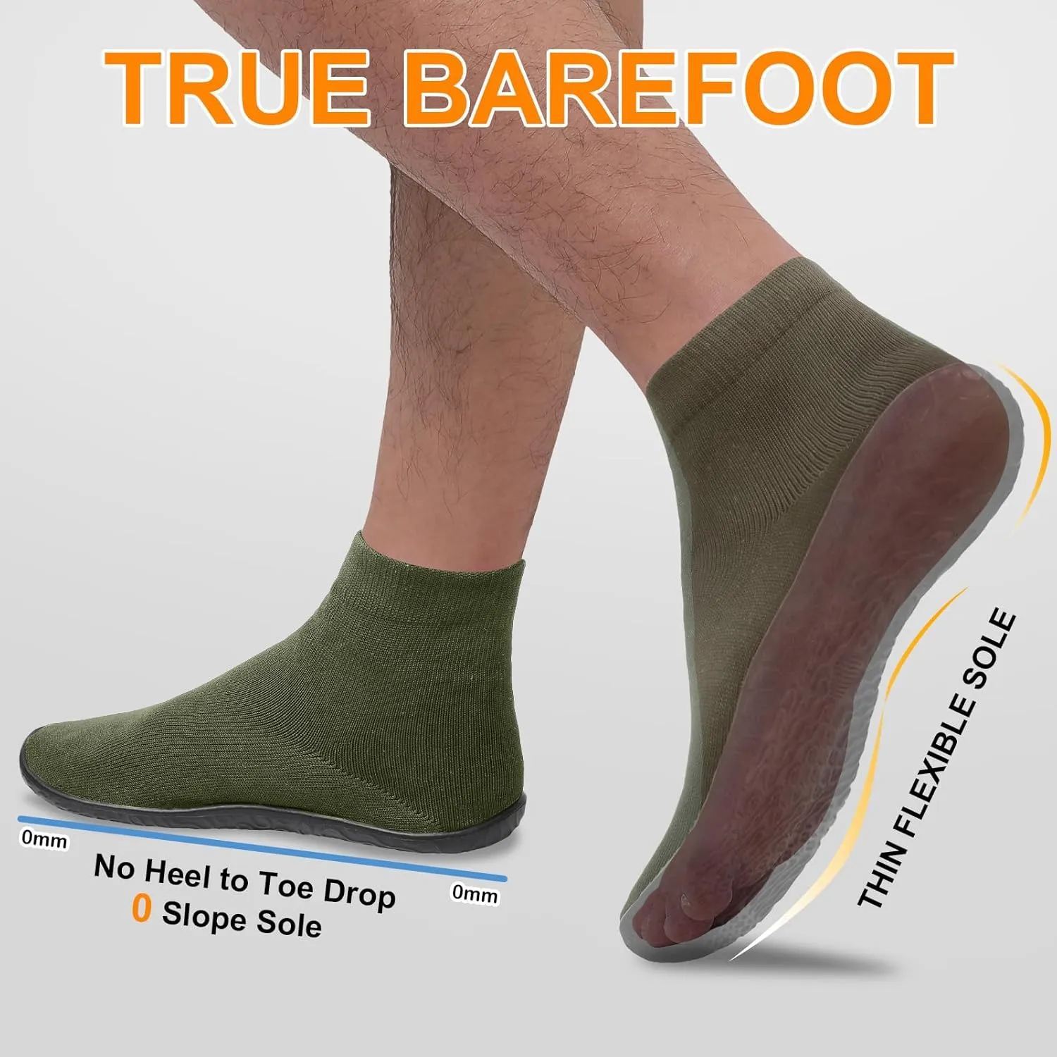 Minimalist Barefoot Sock Shoes for Women Men with Multi Purpose & Ultra Portable & Non Slip Sole