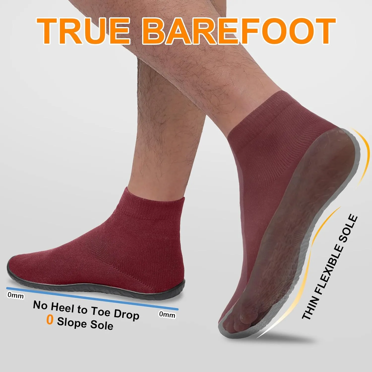 Minimalist Barefoot Sock Shoes for Women Men with Multi Purpose & Ultra Portable & Non Slip Sole