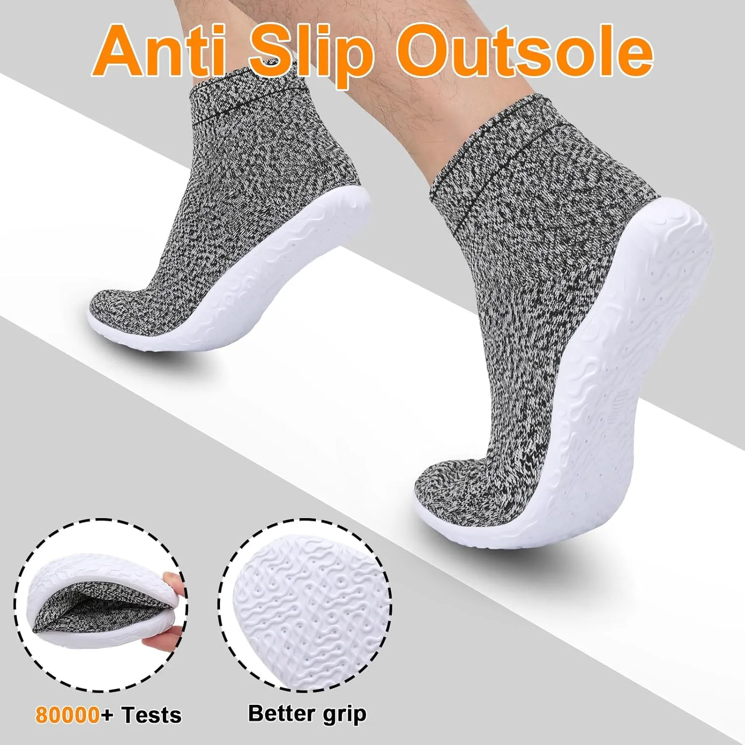 Minimalist Barefoot Sock Shoes for Women Men with Multi Purpose & Ultra Portable & Non Slip Sole