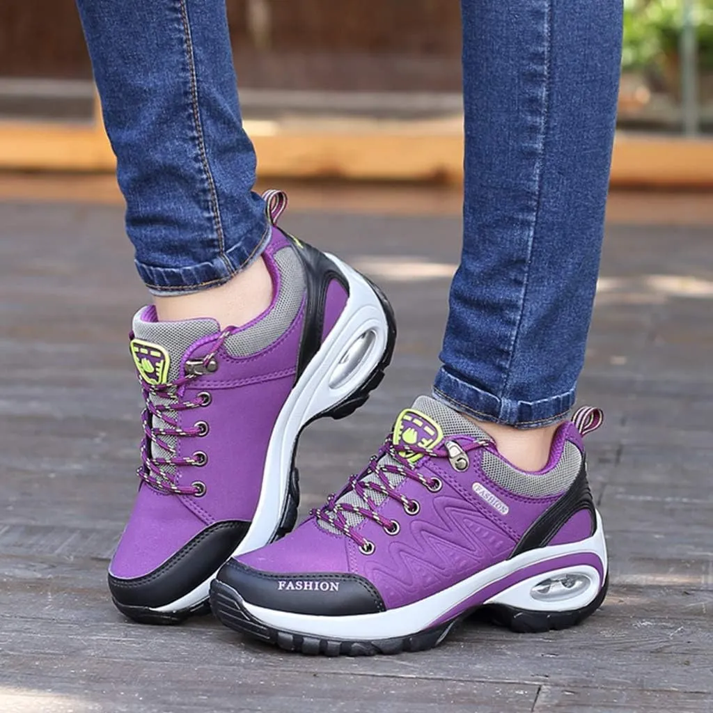 MIOKE Women's Casual Walking Running Sport Shoes Waterproof Non-Slip Trail Backpacking Outdoor Hiking Shoes