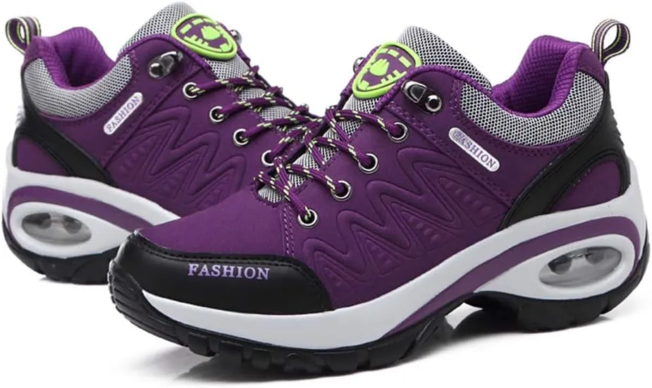 MIOKE Women's Casual Walking Running Sport Shoes Waterproof Non-Slip Trail Backpacking Outdoor Hiking Shoes