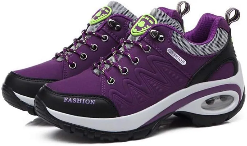 MIOKE Women's Casual Walking Running Sport Shoes Waterproof Non-Slip Trail Backpacking Outdoor Hiking Shoes