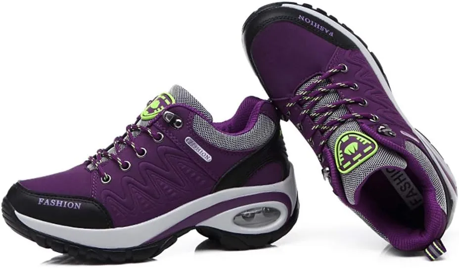 MIOKE Women's Casual Walking Running Sport Shoes Waterproof Non-Slip Trail Backpacking Outdoor Hiking Shoes