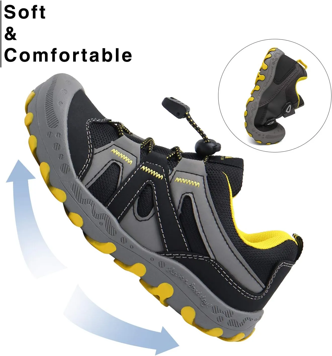 Mishansha Kids Hiking Boots Toddler Girls Boys Hiking Shoes Water-Resistant Anti-Collision Non-Slip Athletic Outdoor Trekking Boots