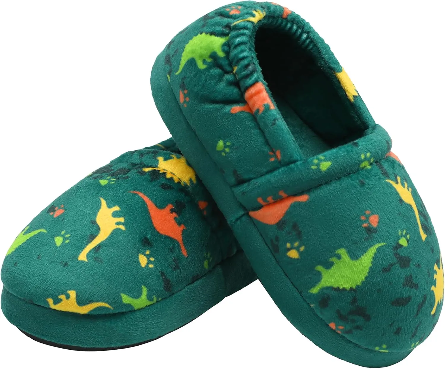 MIXIN Boys Slippers Indoor House Slippers Bedroom Dinosaur Soft Warm Boys House Shoes with Memory Foam