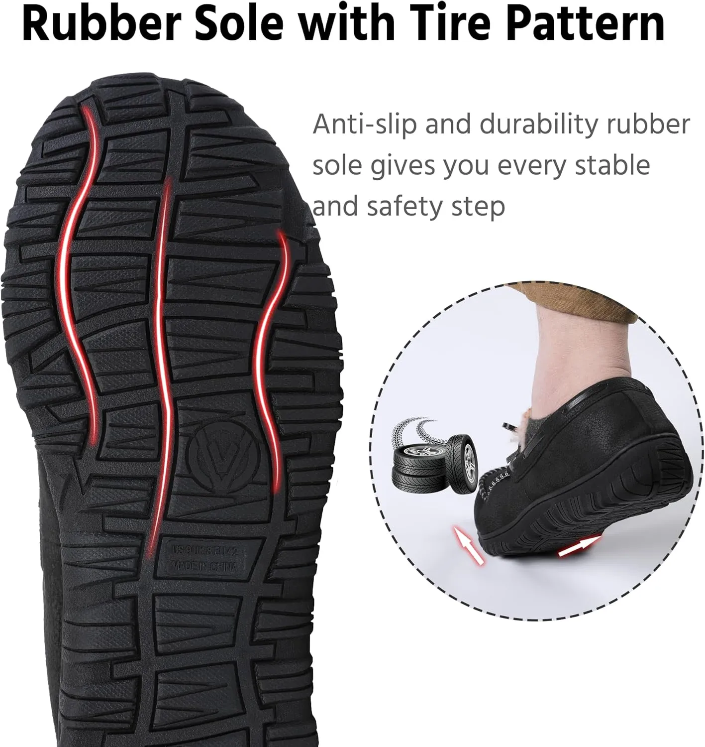 MIXIN Mens Slippers Indoor Outdoor Memory Foam House Shoes Anti-Slip Moccasins Slippers for Men