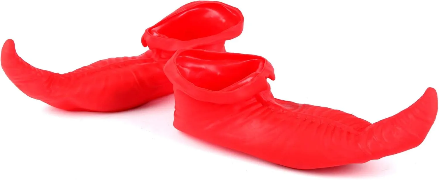 MizHome Women Teens Christmas Costume PVC Elf Shoes