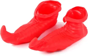 MizHome Women Teens Christmas Costume PVC Elf Shoes