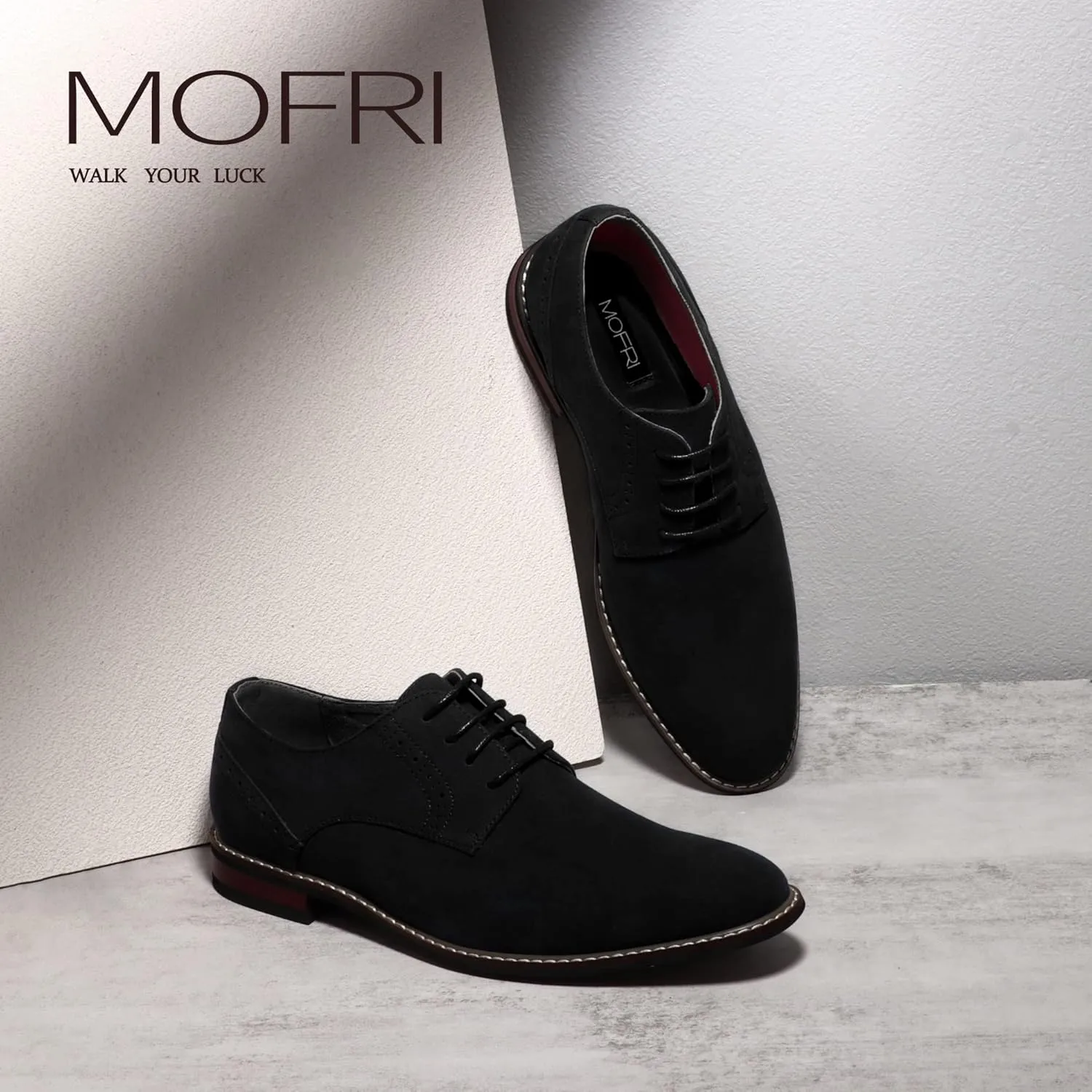 Mofri Men's Dress Shoes Formal Cap Toe Oxford Dress Shoes for Men Comfortable