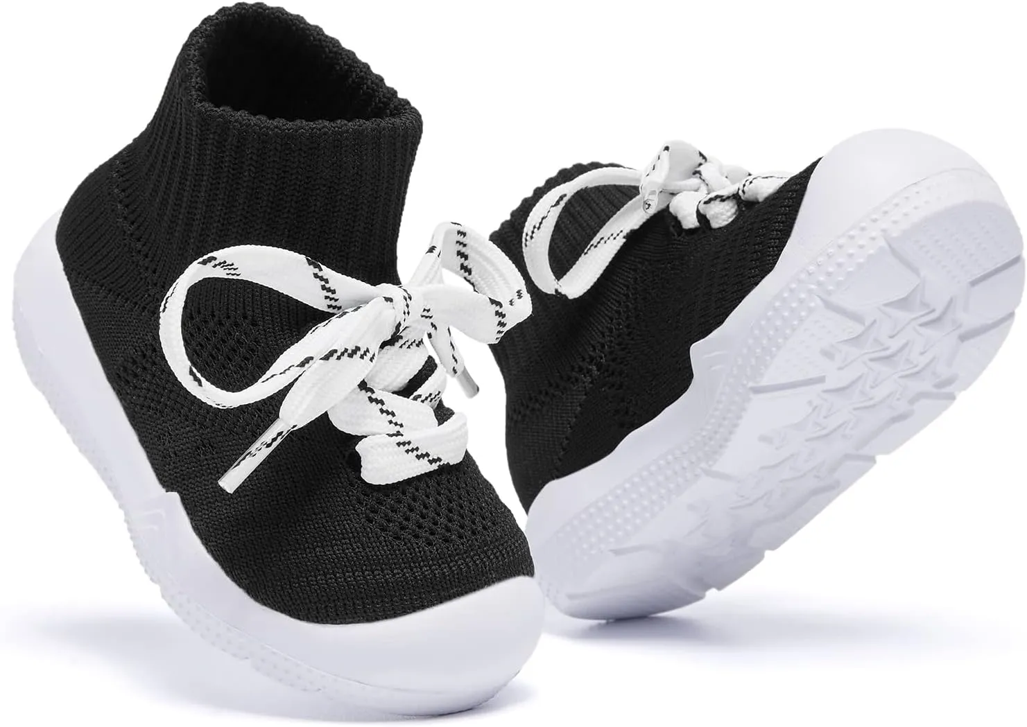 MORENDL Baby Sock Shoes Toddler Sneakers Infant Tennis Slip On Walking Shoes Boys & Girls Non-Slip Slippers