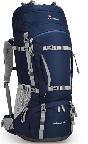 MOUNTAINTOP 70L Internal Frame Backpack Camping Backpacking Hiking Backpack for Men Women with Rain Cover