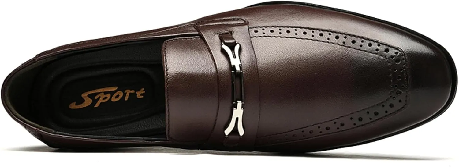 MWX Men's Dress Shoes Formal Business Oxford Classic Pull on Wingtip Casual Shoes