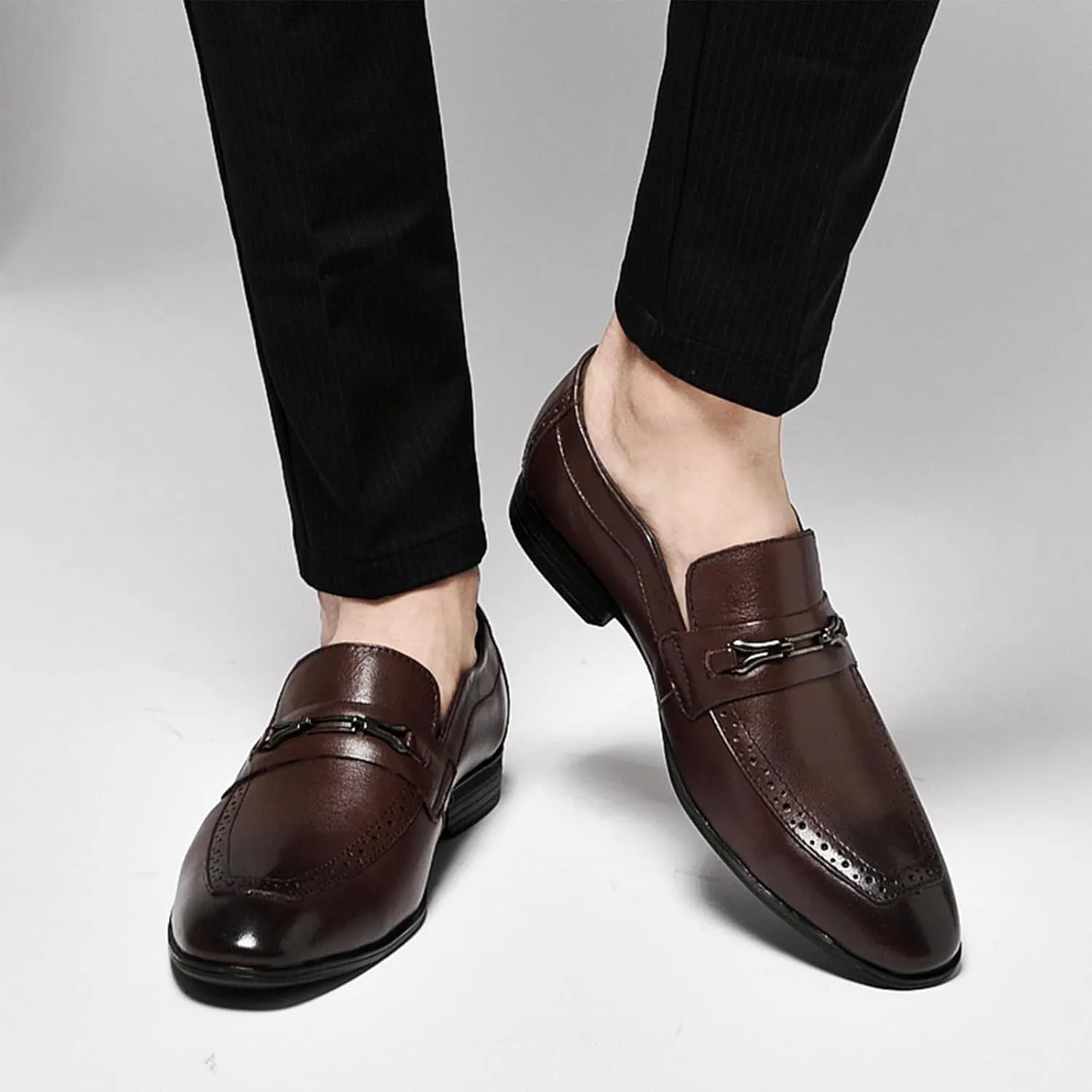 MWX Men's Dress Shoes Formal Business Oxford Classic Pull on Wingtip Casual Shoes