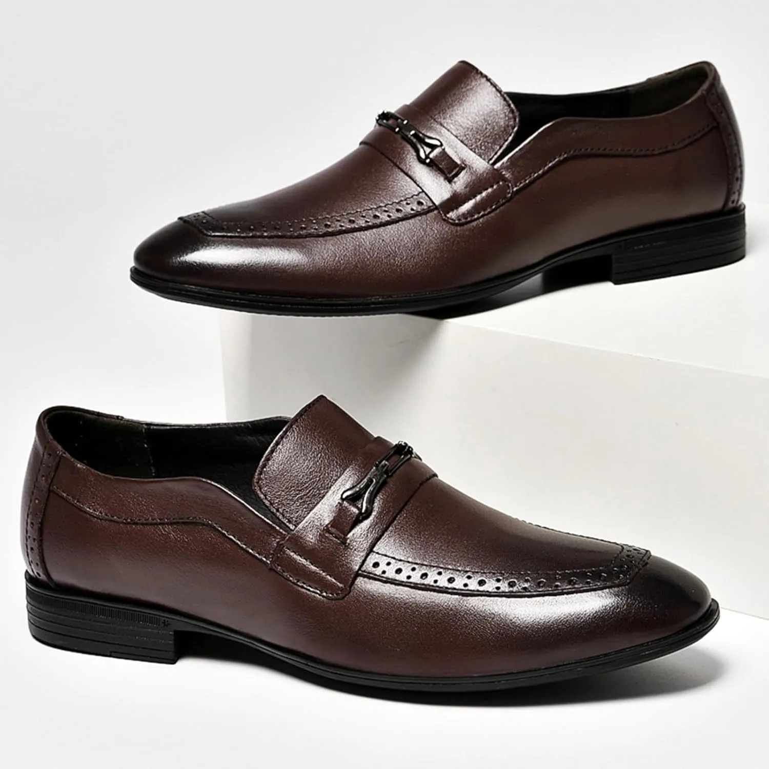 MWX Men's Dress Shoes Formal Business Oxford Classic Pull on Wingtip Casual Shoes