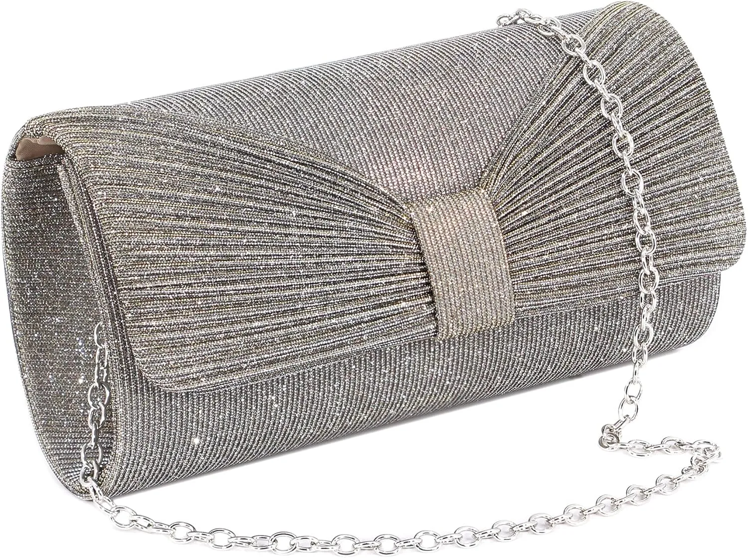 Naimo Flap Dazzling Small Clutch Bag Evening Bag With Detachable Chain
