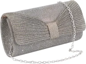 Naimo Flap Dazzling Small Clutch Bag Evening Bag With Detachable Chain