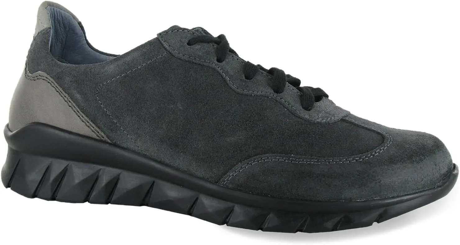 Naot Women's Infinity Lace Up Oily Midnight Suede/Foggy Gray Leather 40