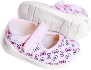 Natur Toddler Girls Mary Jane Canvas Shoes Textile with Patterns Loop Strap Non-Slip Sole