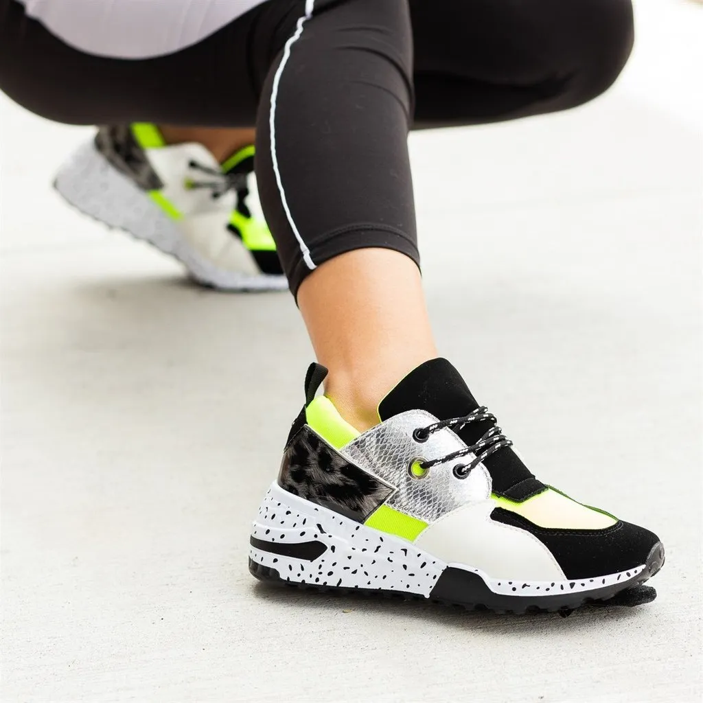 Neon Green Platform Sneaker