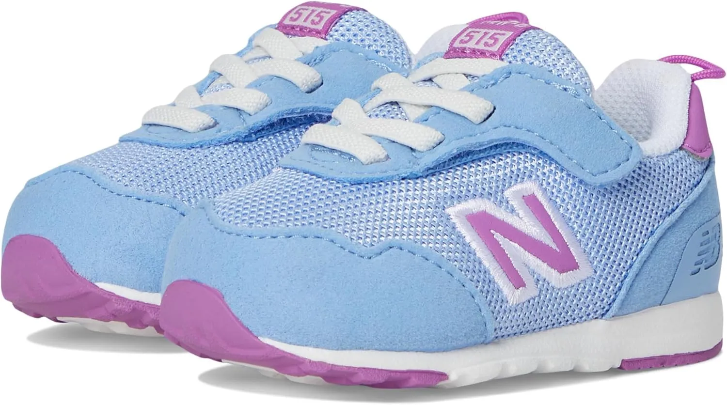 New Balance Kids 515 V1 New-b Hook and Loop Sneaker, Electric Sky/Passion Fruit, 5 X-Wide US Unisex Toddler