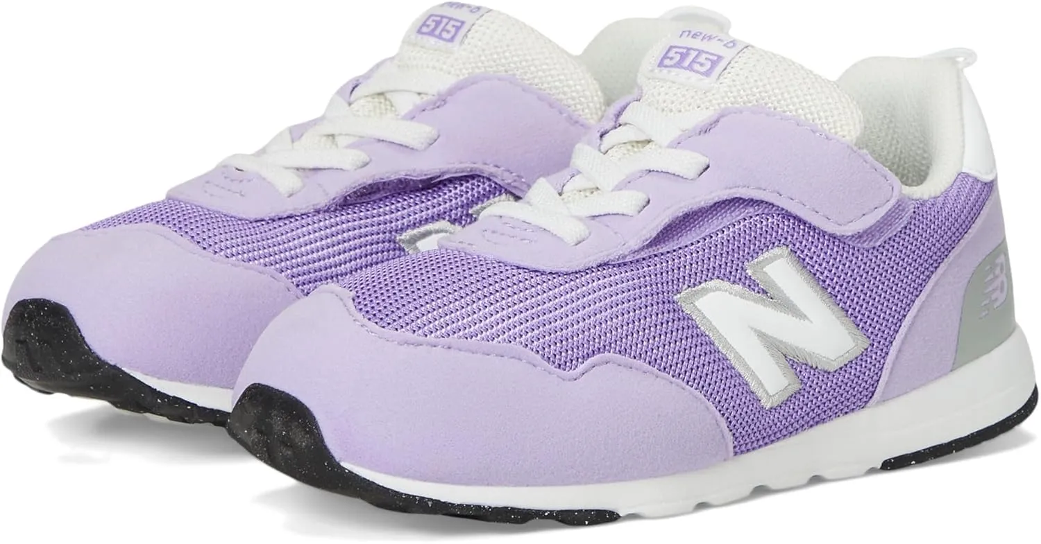 New Balance Kids 515 V1 New-b Hook and Loop Sneaker, Lilac Glo/Violet Crush, 5.5 X-Wide US Unisex Toddler