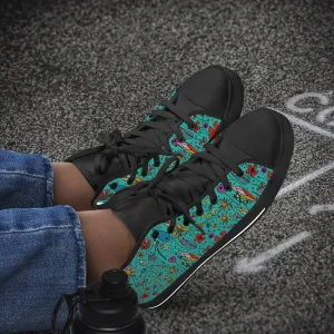 niche era Women's Classic High-Top Canvas Shoes - White/Black