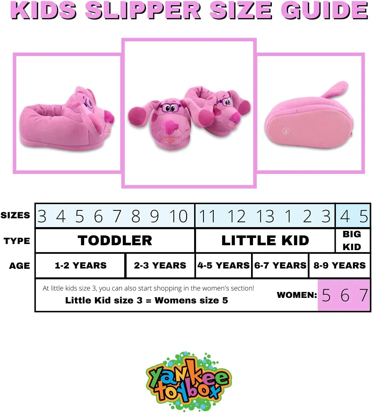 Nickelodeon Blue's Clues & You Slip On Plush 3D Toddler Kids Slippers