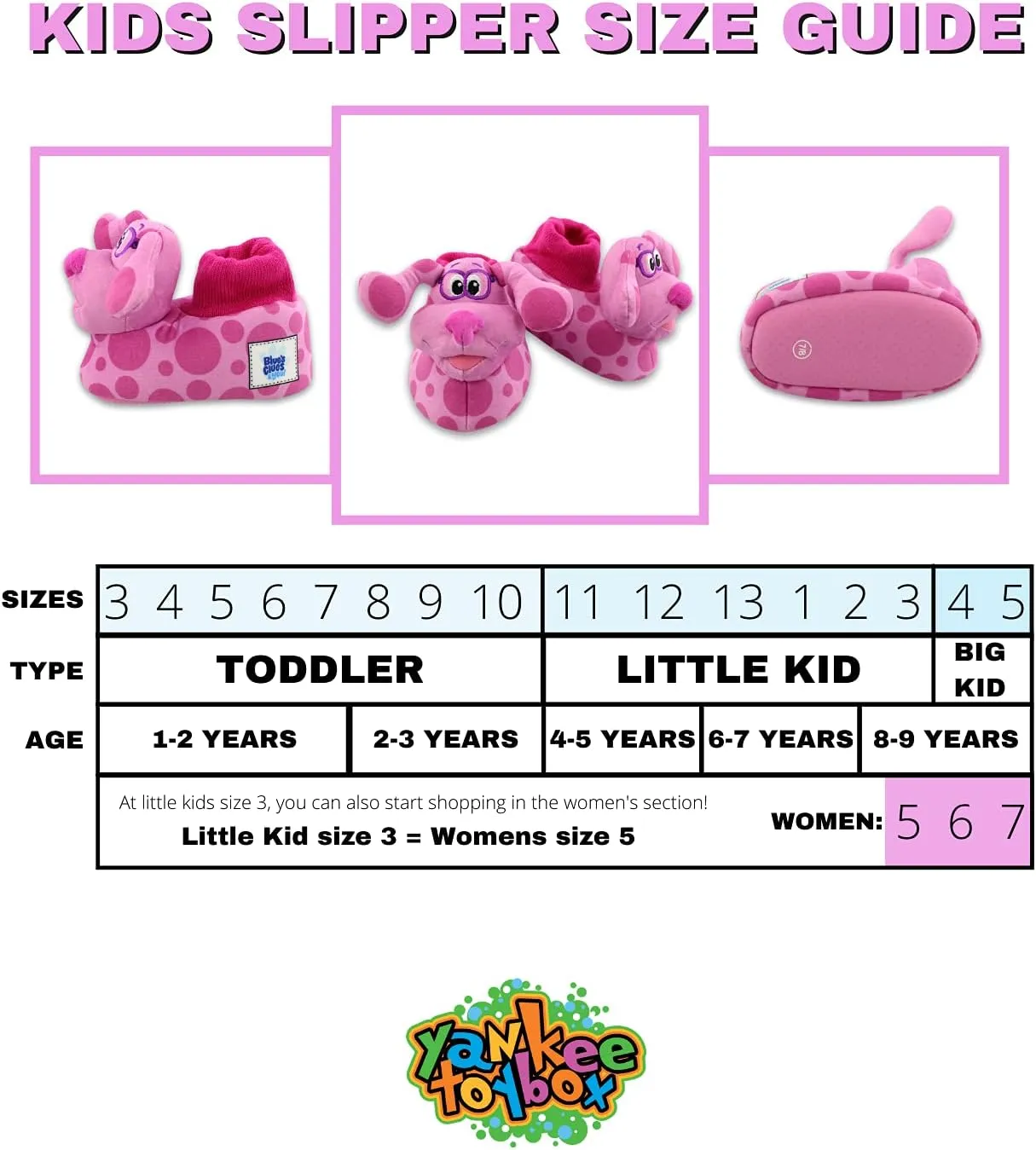 Nickelodeon Blue's Clues & You Toddler Plush 3D Sock Top Slippers