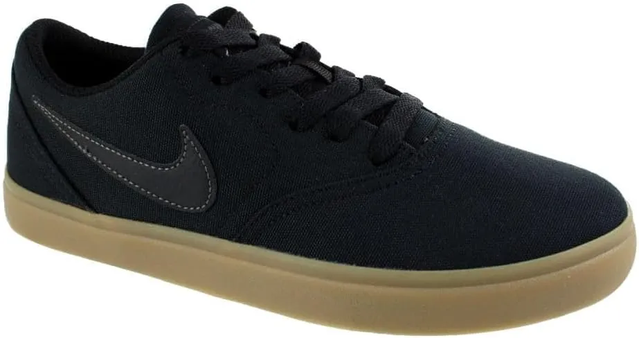 Nike SB Check Canvas Big Kids' Skate Shoes (905373-006, Black/Gum Light Brown/Black) Size 3.5