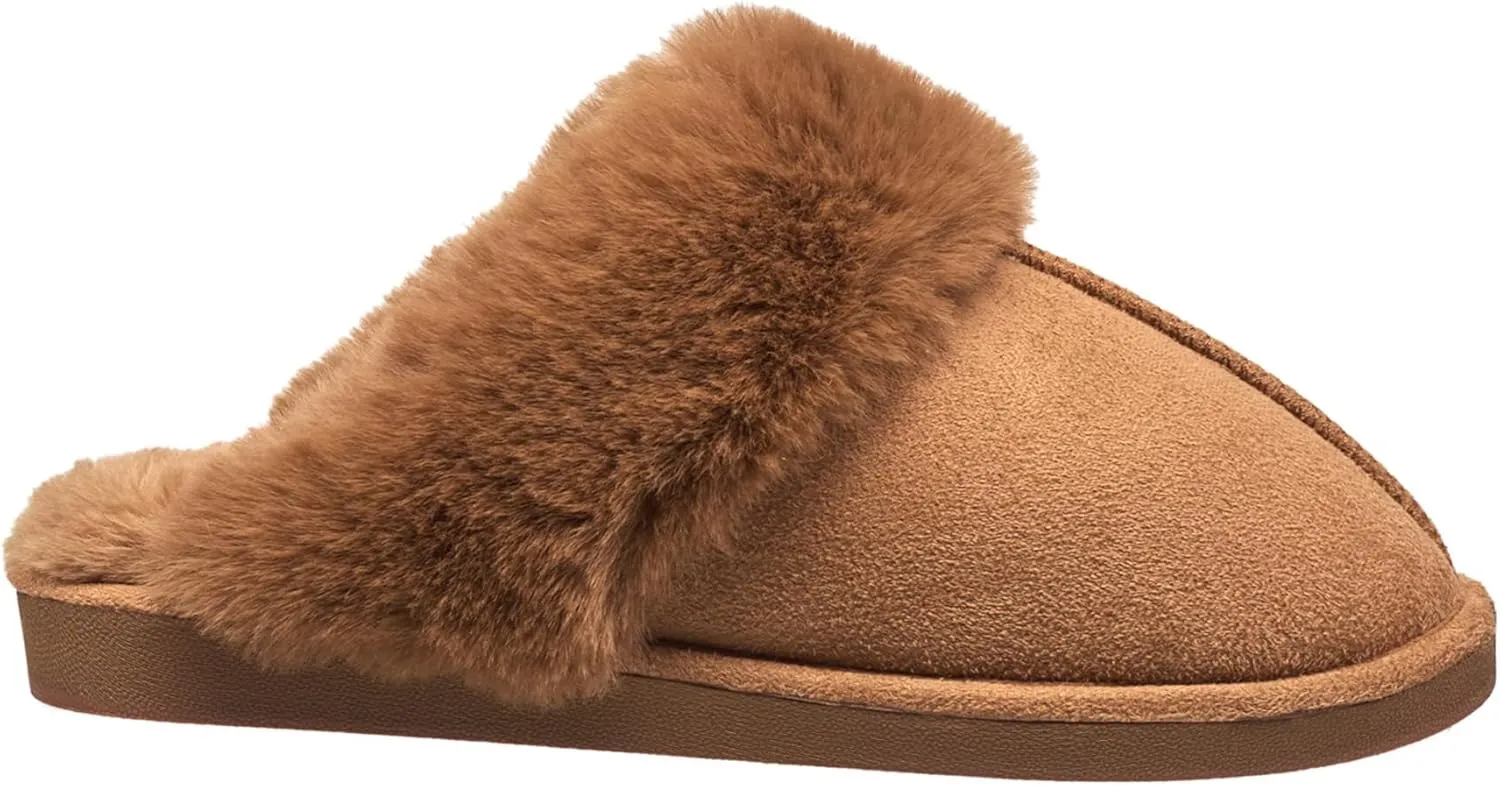 Nine West Scuff Slippers For Women, Extra Soft & Comfortable Winter House Shoes