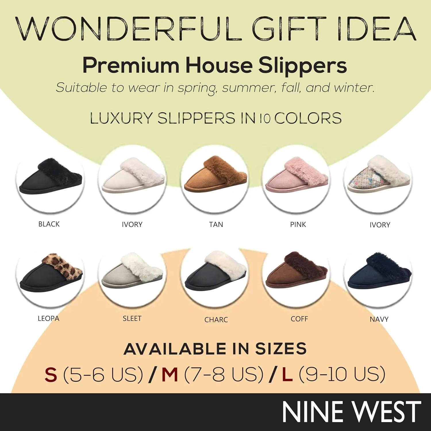 Nine West Scuff Slippers For Women, Extra Soft & Comfortable Winter House Shoes