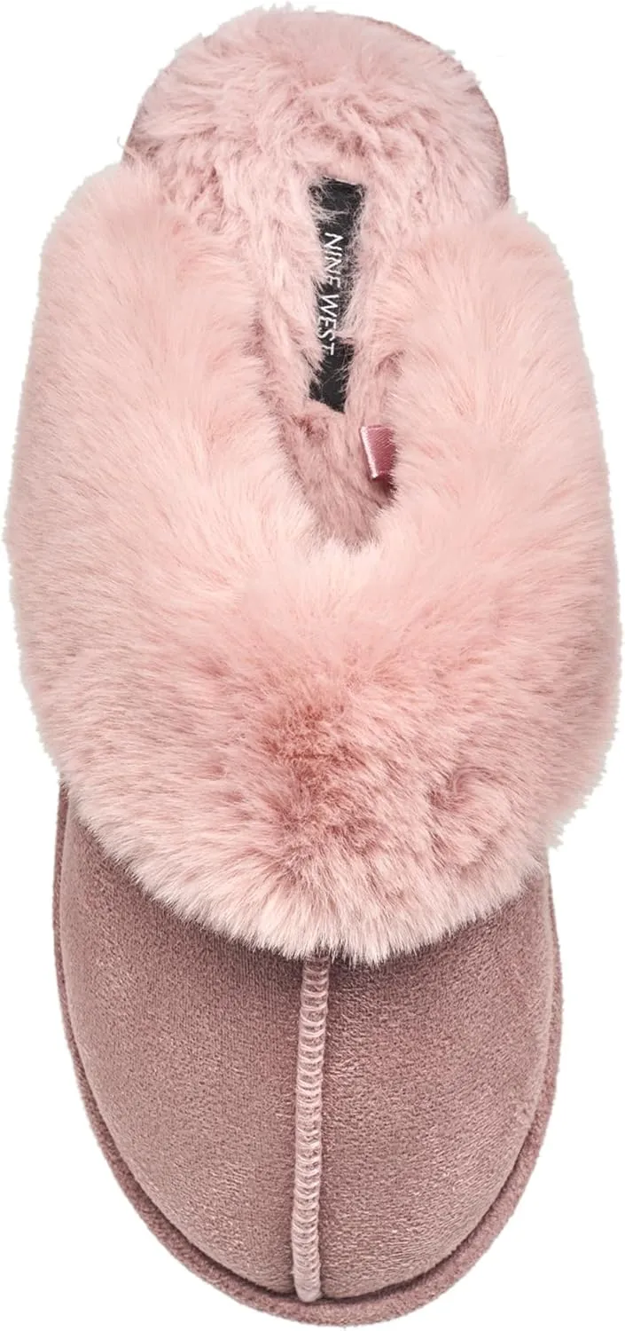 Nine West Scuff Slippers For Women, Extra Soft & Comfortable Winter House Shoes