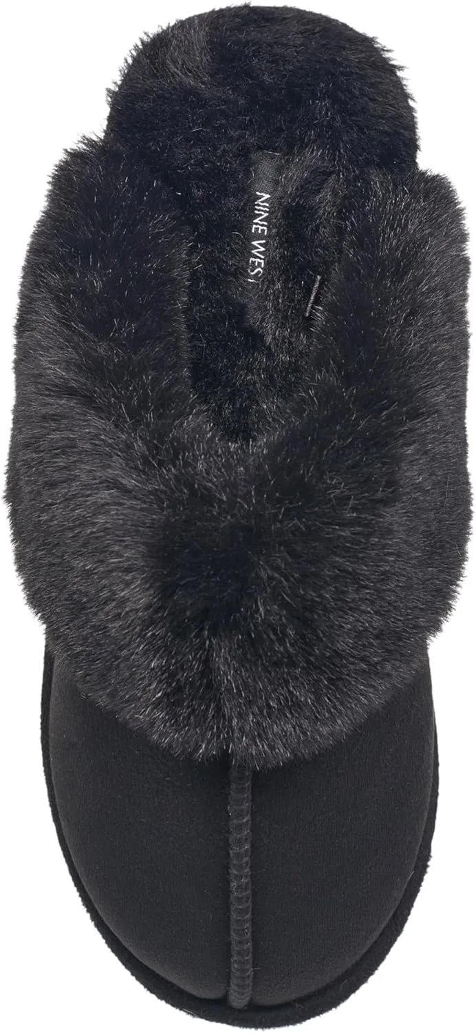 Nine West Scuff Slippers For Women, Extra Soft & Comfortable Winter House Shoes