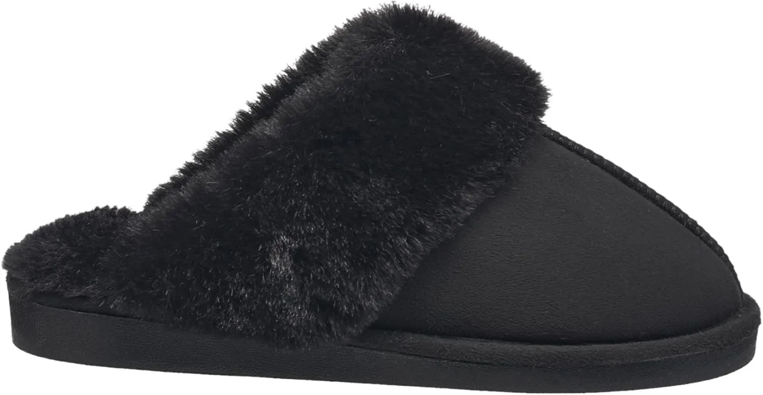 Nine West Scuff Slippers For Women, Extra Soft & Comfortable Winter House Shoes