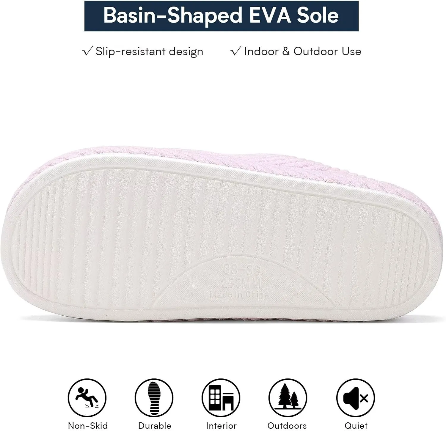 NineCiFun Women's Fuzzy House Slippers Corduroy Memory Foam Warm Slip On Slippers Comfy Bedroom Indoor Outdoor Shoes