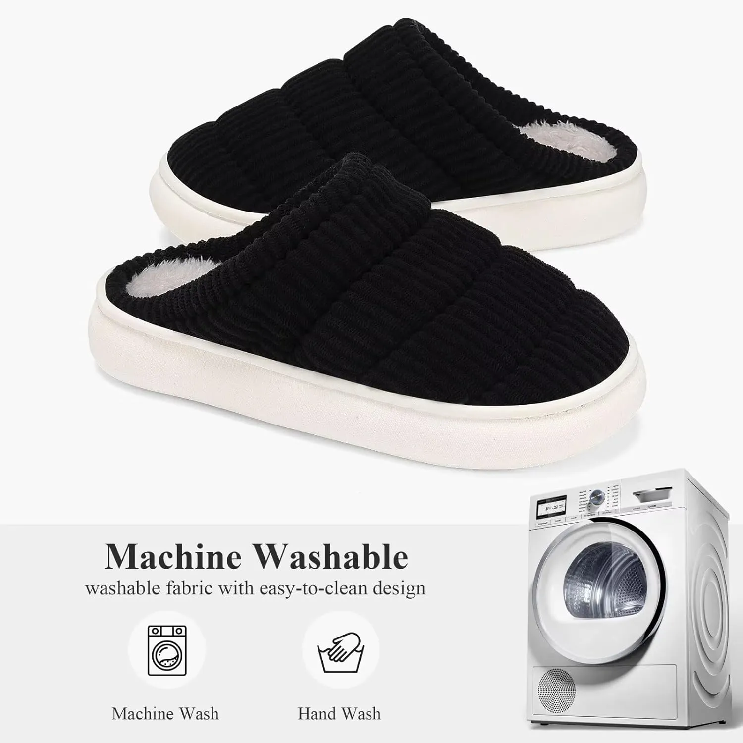 NineCiFun Womens House Shoes Warm Memory Foam Slippers for Women Indoor Soft Fleece Lined Womens Slippers