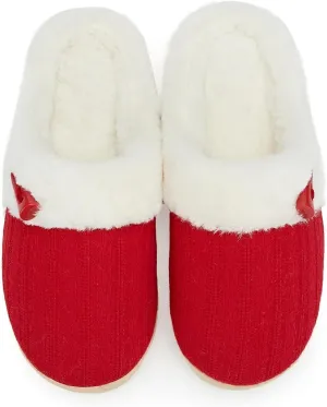 NineCiFun Women's Slip on Fuzzy House Slippers Memory Foam Slippers Scuff Outdoor Indoor Warm Plush Bedroom Shoes with Faux Fur Lining