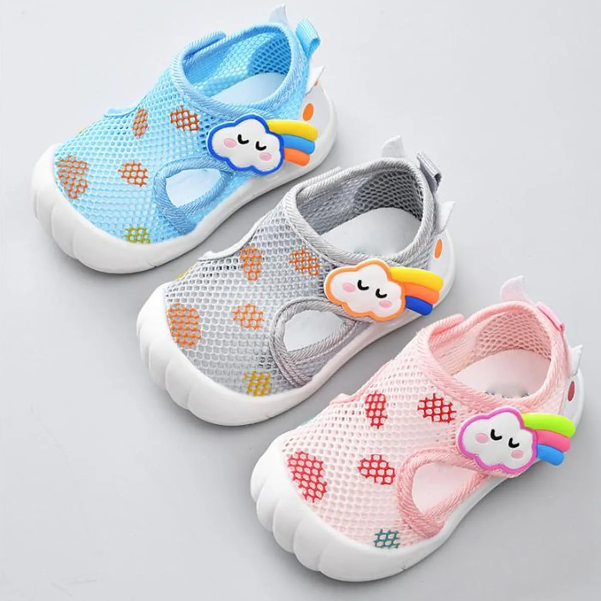 Non-Slip Baby Breathable Shoes for Spring and Summer,Mini Mesh Baby Walking Shoes Lightweight Non-Slip Sandals for Boy Girl